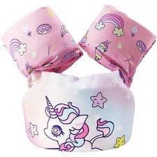 Unicorn Rainbow Pink Swim Vest Pool Floaties Learn to Swim Toddler 30-55 lbs NEW