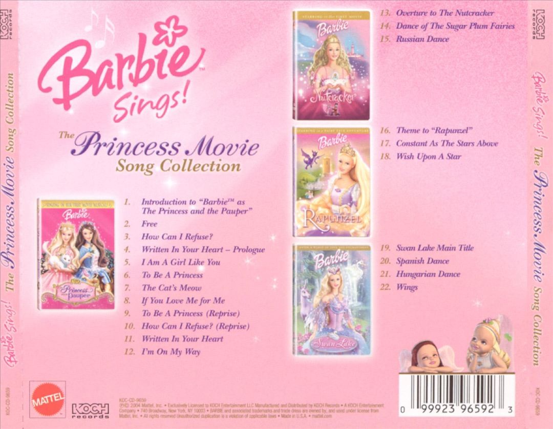 BARBIE - BARBIE SINGS!: THE PRINCESS MOVIE SONG COLLECTION NEW CD