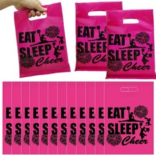 50PCS Cheer Party Favors Plastic Goodie Bags - Cheerleading Party Supplies Decor