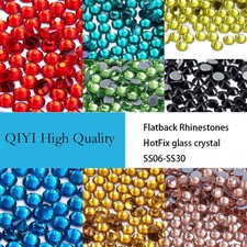 Hotfix Rhinestone Glitter SS6-SS30 Dark Green for Nail Art 