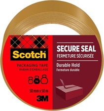 Scotch Verpackungsklebeband f&uuml;r einen sicheren Verschluss, Braun, 50 mm x 50 m,