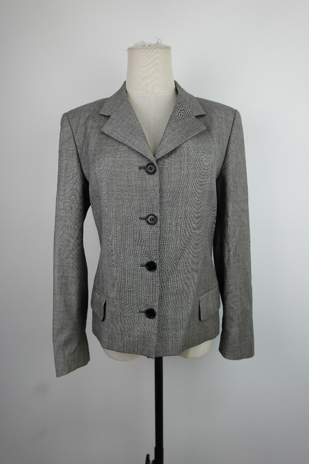 Loro Piana, Loro Piana Wool Blazer Jacket For Women Vintage Gray Size 42 Regular