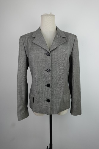 Loro Piana, Loro Piana Wool Blazer Jacket For Women Vintage Gray Size 42 Regular