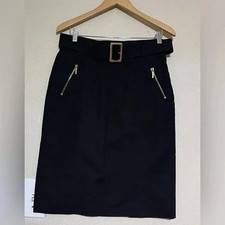 Lauren Ralph Lauren Belted Black Skirt Size 6