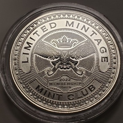 2022 Membership Token 1 oz .999 Silver - Intaglio Mint Club BU