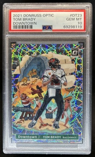 2021 Panini Donruss Optic Tom Brady Downtown! SSP #DT-23 Buccaneers PSA 10