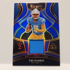 2025 Panini Select - Draft Selections PatchTre Harris #DSM-THS Blue Prizm