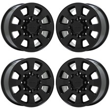 18 Gmc Sierra 2500 3500 Gloss Black Wheels Rims Oem Set 5501