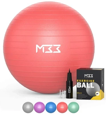 Mode 33 Fitball 85 cm Anti-Burst Pilates Yoga Übungsball Rot PVC 1 Stück - Bild 1 von 4