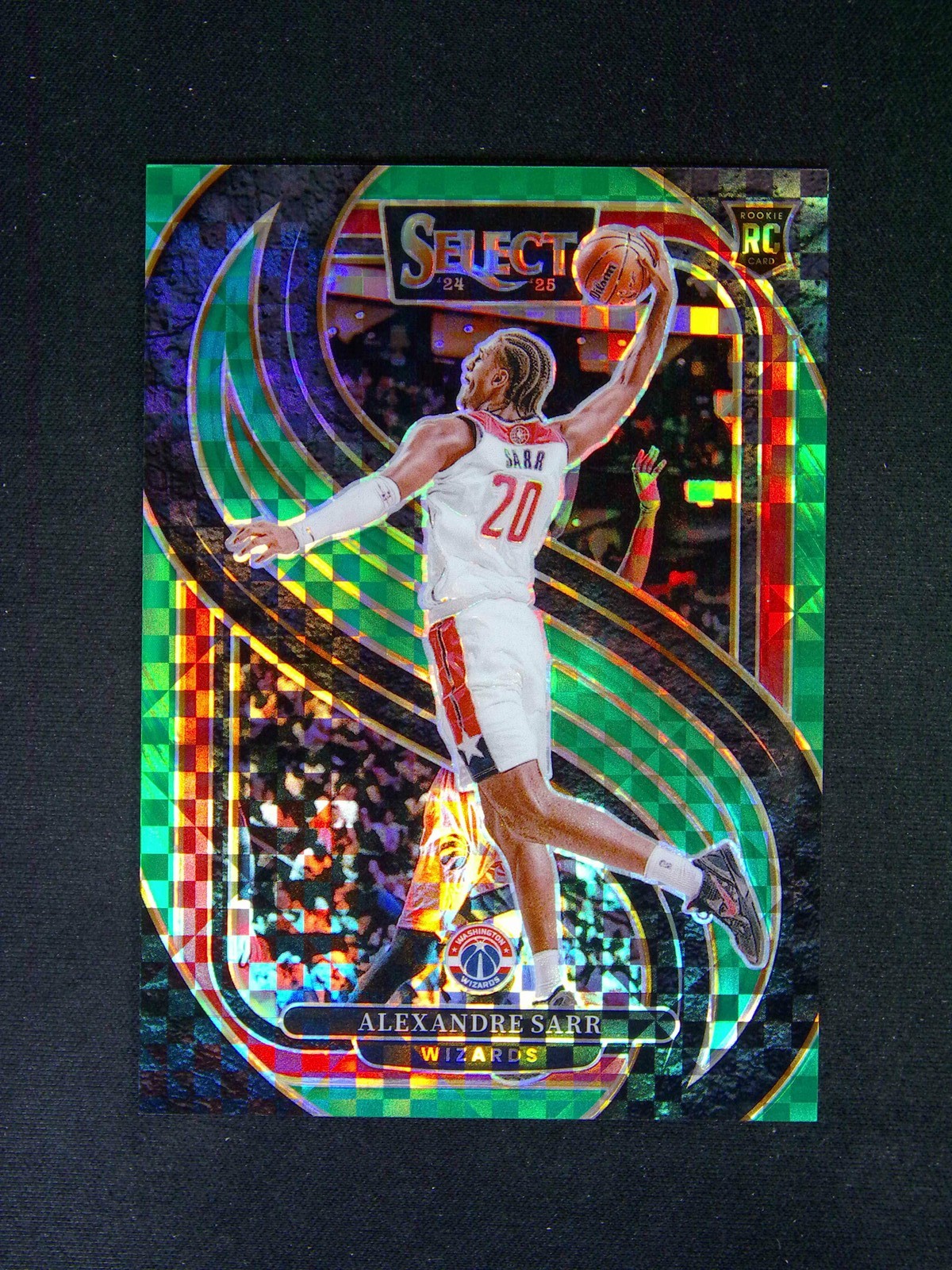 2024-25 Panini Select Alexandre Sarr #185 RC Rookie Green Checkbord /5
