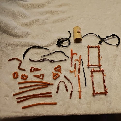 TMNT Vintage Action Figure Accessories, Weapons, and Other Parts Brown