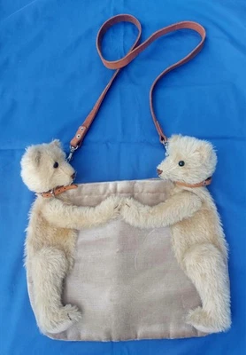 Umhängetasche Crossbody Bag Steiff Teddy Bär Design Unikat Vintage Dame Lady - Bild 1 von 4