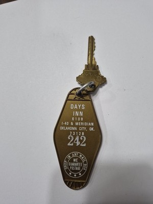 VTG Days Inn  Hotel Motel Room Key Fob & Key #242 Oklahoma City Ok