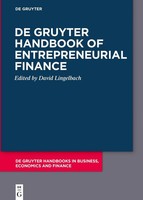 De Gruyter Handbook Of Entrepreneurial Finance David Lingelbach Taschenbuch Issn