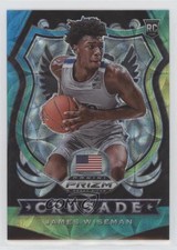 2020 Prizm Draft Picks Crusade Choice Blue Yellow & Green James Wiseman #82 0ji0