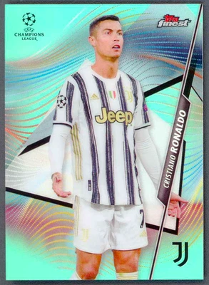2020-21 Topps Finest UCL Aqua Refractor #1 Cristiano Ronaldo /75 - Photo 1/2