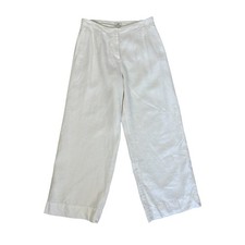 J.Jill Linen Wide Leg Pants Ivory Size 12P Minimalist Classic Casual Chic