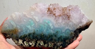 New Tide Pool Plume Agate Faced Rough!