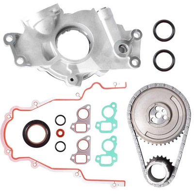 M295 Oil Pump Timing Chain Kit with Timing Cover Gasket for Chevy Avalanche S...