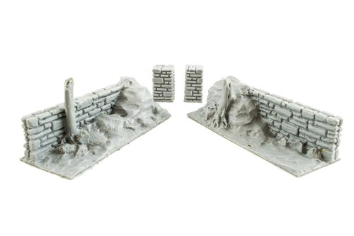 WWG Battle Bocage Short Wall Hedgerows & Pillars x 2 – 28mm WW2 Wargaming - Picture 6 of 8