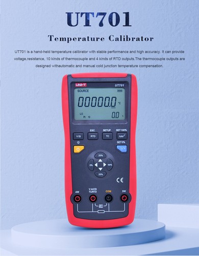 UNI-T Thermocouple RTD Temperature Calibrator DC Volt Resistance 6Bits Display - Picture 8 of 12