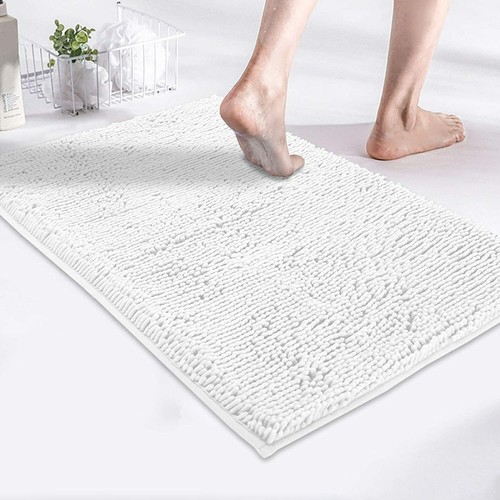 MAYSHINE Luxury Non Slip Chenille Bath Mat for Bathroom Rugs 24" x17", Extra Sof eBay
