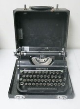 Antique Portable Underwood Manual Typewritter w/ Hard Carry Case ~ Free Shipping thumbnail
