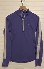 Nike Running 1/4 Zip Dri Fit Performance Purple Jacket Womens Size XS