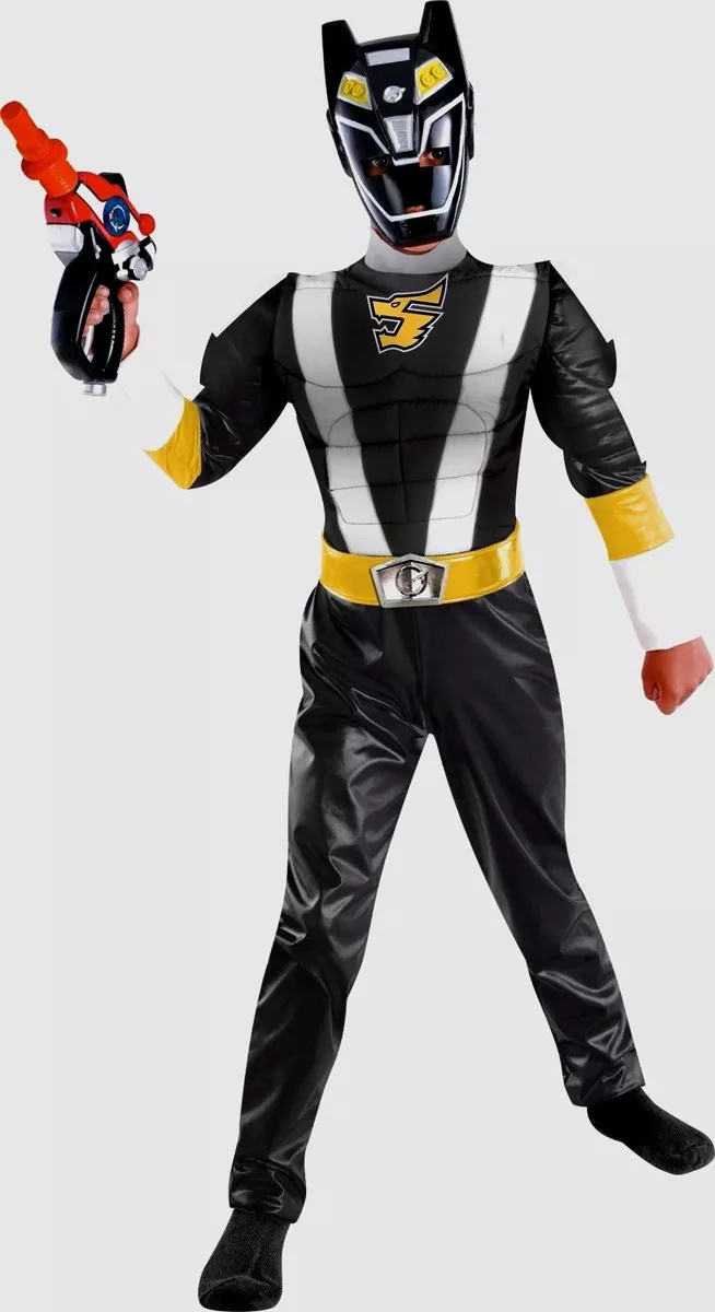 Power Rangers Size 4-6 Small RPM Black Wolf Ranger Muscle Costume New child