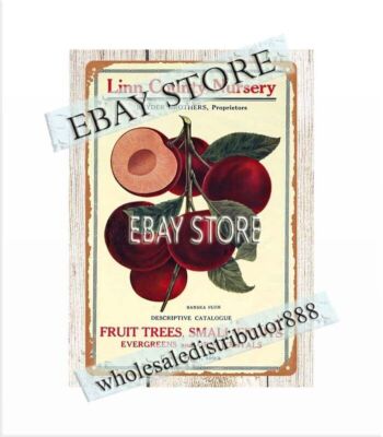 1906 Linn County Nursery Fruit Trees Evergreens Ornaments metal tin sign