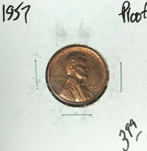1957 LINCOLN WHEAT CENT ~ PROOF ~NICE COIN~