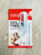 12Sleeky Puppy Feeding Milk Bottle Nipple Brush Hand Nurser Kit Small Animal Dog