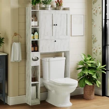 over the Toilet Storage Cabinet,Storage Cabinet over Toilet with Open Shelves, B