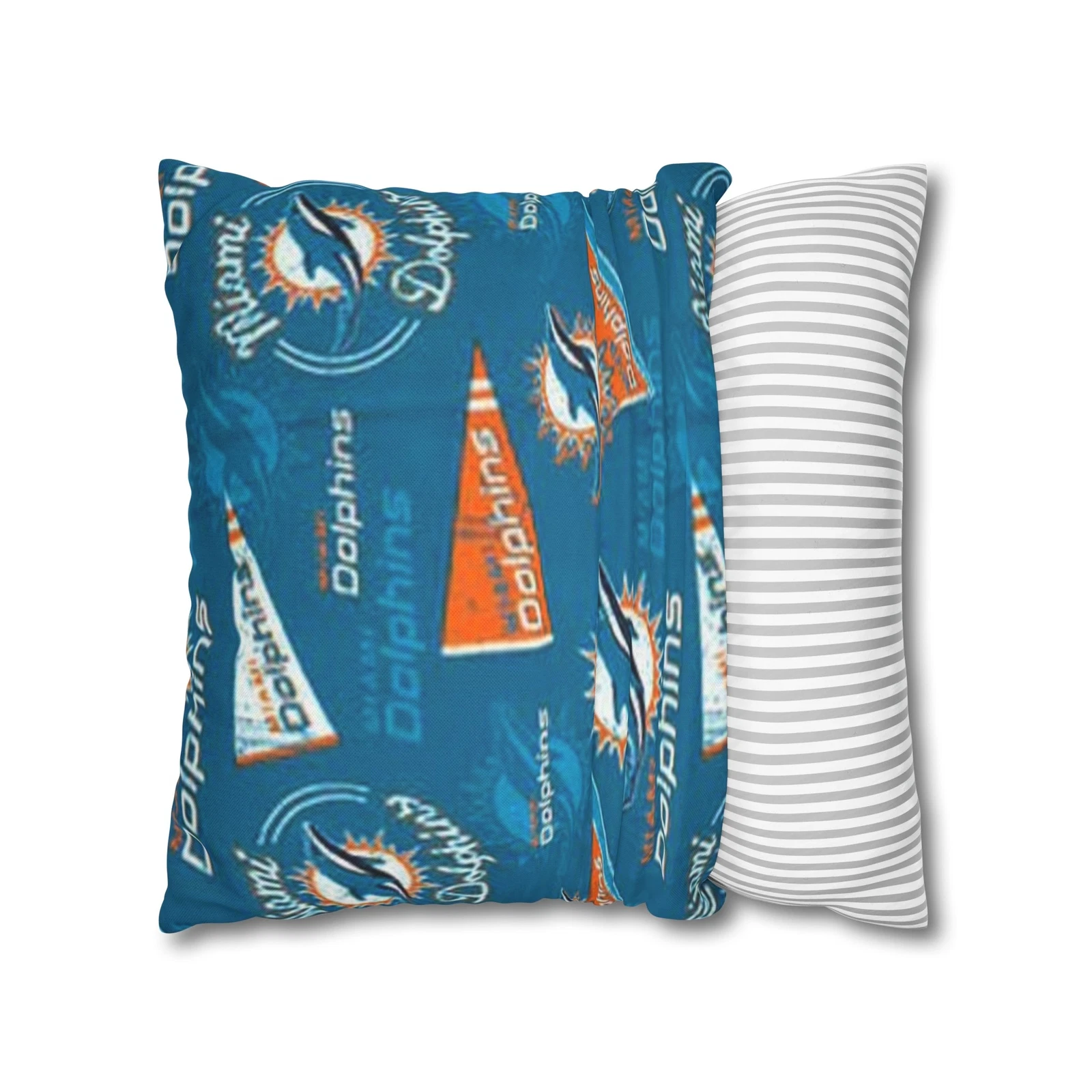 Miami Dolphins Spun Square Pillowcase