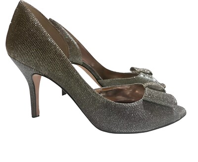 Renee Skylar Pewter Dance Silver Women's Peep Toe Pump