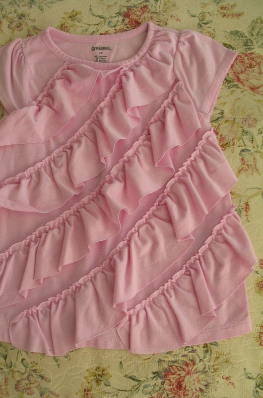 Gymboree Girls 4 4T Pink Ruffled Shirt Top EUC - SIMPLY ADORABLE