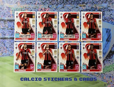 Topps Match Attax 2021/22 2022 AC Milan Update Team Set 8 Karten Italy Variante