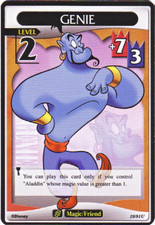KINGDOM HEARTS TCG Base Set 19/91U GENIE Level 2 NM Disney Trading Card ccg