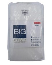 The Big One Jersey Pillowcase Standard Pillowcase White Set 2 Pack New