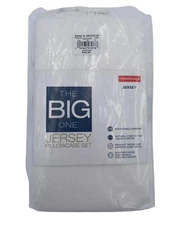 The Big One Jersey Pillowcase Standard Pillowcase White Set (2 Pack) New