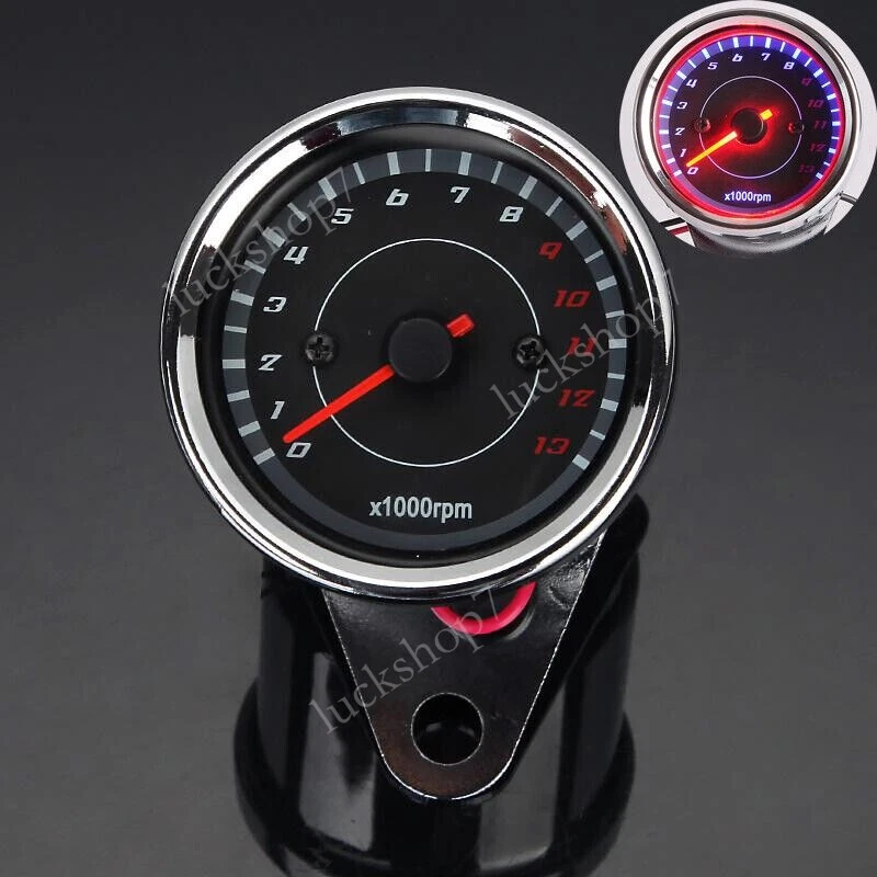 Motorcycle Tachometer Black Gauge For Harley Sportster Heritage Softail Custom - Imagem 4 de 4