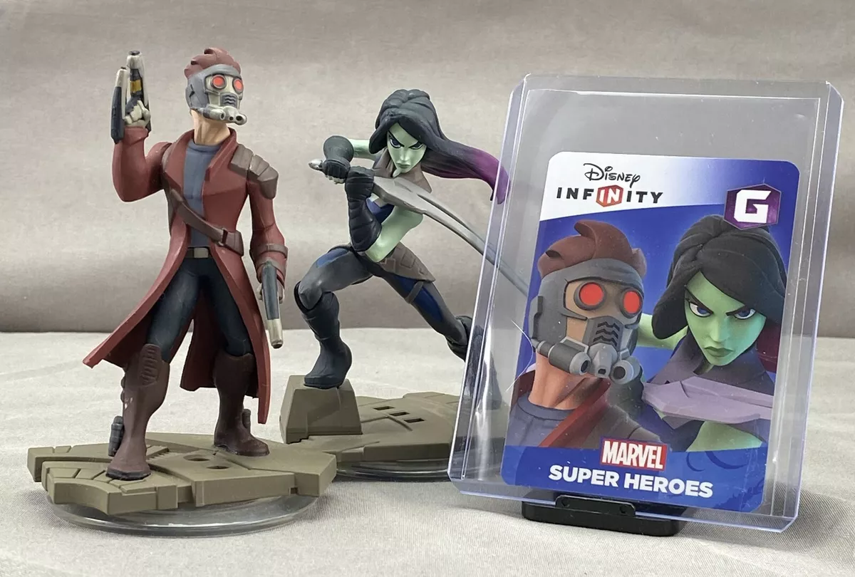 Disney Infinity 2.0 Marvel Guardians Of The Galaxy Star Lord Gamora +  Crystal