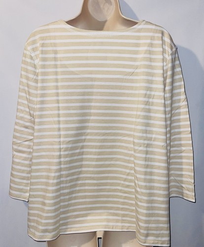 Alfred Dunner Petite Christmas Wreath Striped Cotton Blend Top Size PXL NWT - Picture 3 of 7