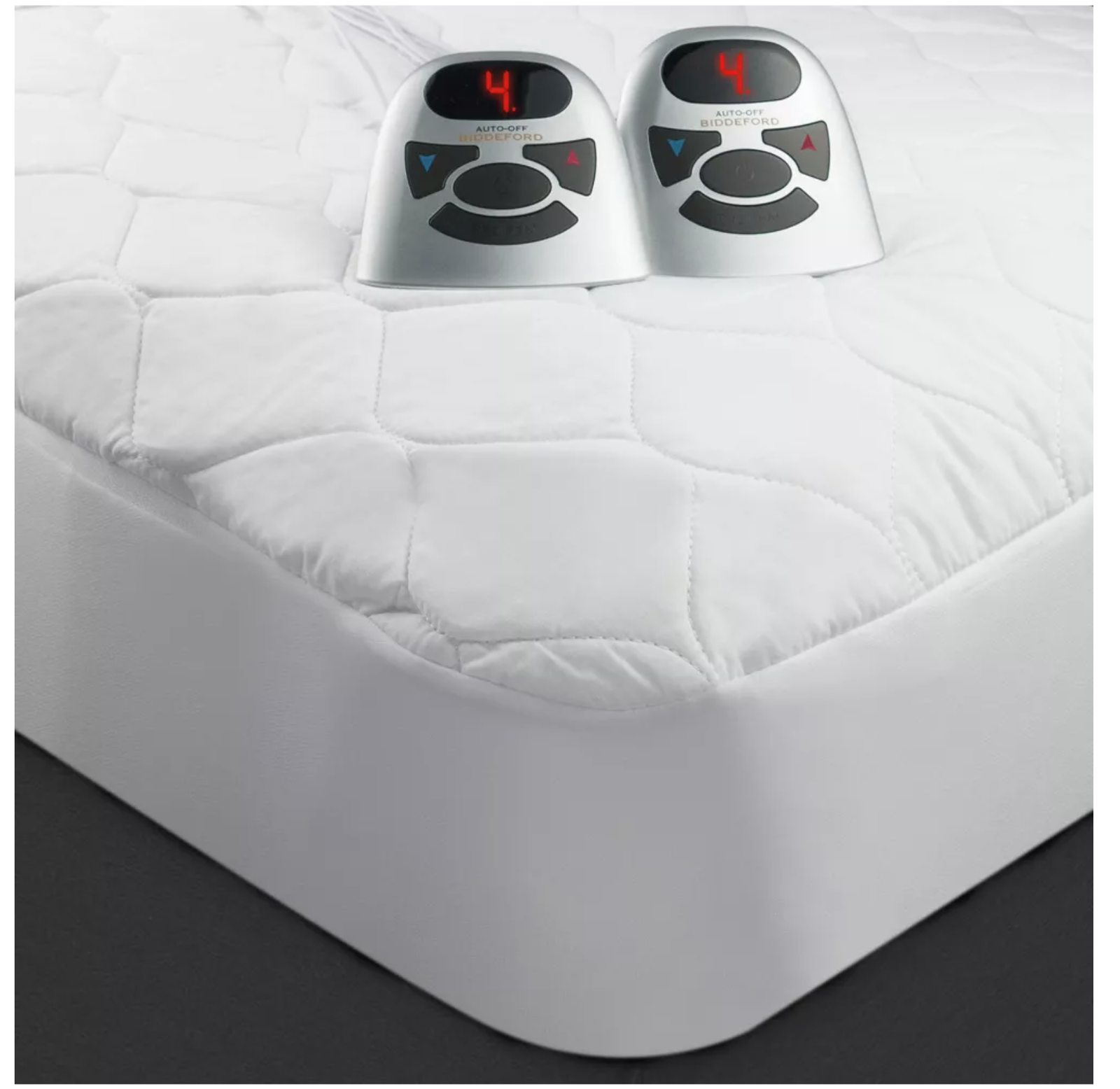 BIDDEFORD BLANKETS Quilted Electric Mattress Pad TC16B0 QUEEN White