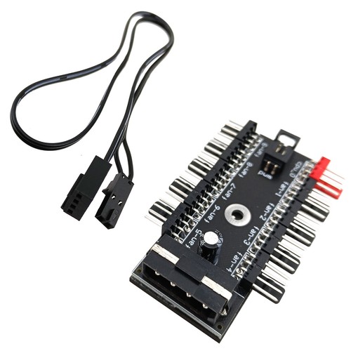 4pin PC Motherboard Fan Splitter 10 Port Hub PWM Cable Connector IDE Power Wire - 第 2/12 張圖片
