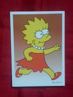 THE SIMPSONS 2001 PANINI STICKER # 121 LISA SIMPSON RUNNING 20th C FOX ITALY VGC