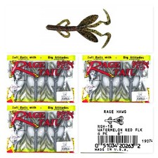 (3) Bags Strike King Plastic Rage Tail 6 Rage...