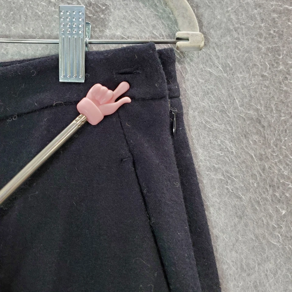 Pantalones de mujer Vince 8 negros mezcla de lana pierna ancha cintura alta tobillo LEER Foto 4 de 4