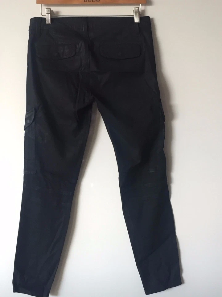 Pantalones de mezclilla GENETIC Denim 'The Avenger' negros espejos elásticos pierna estrecha cargo 28 Foto 4 de 4