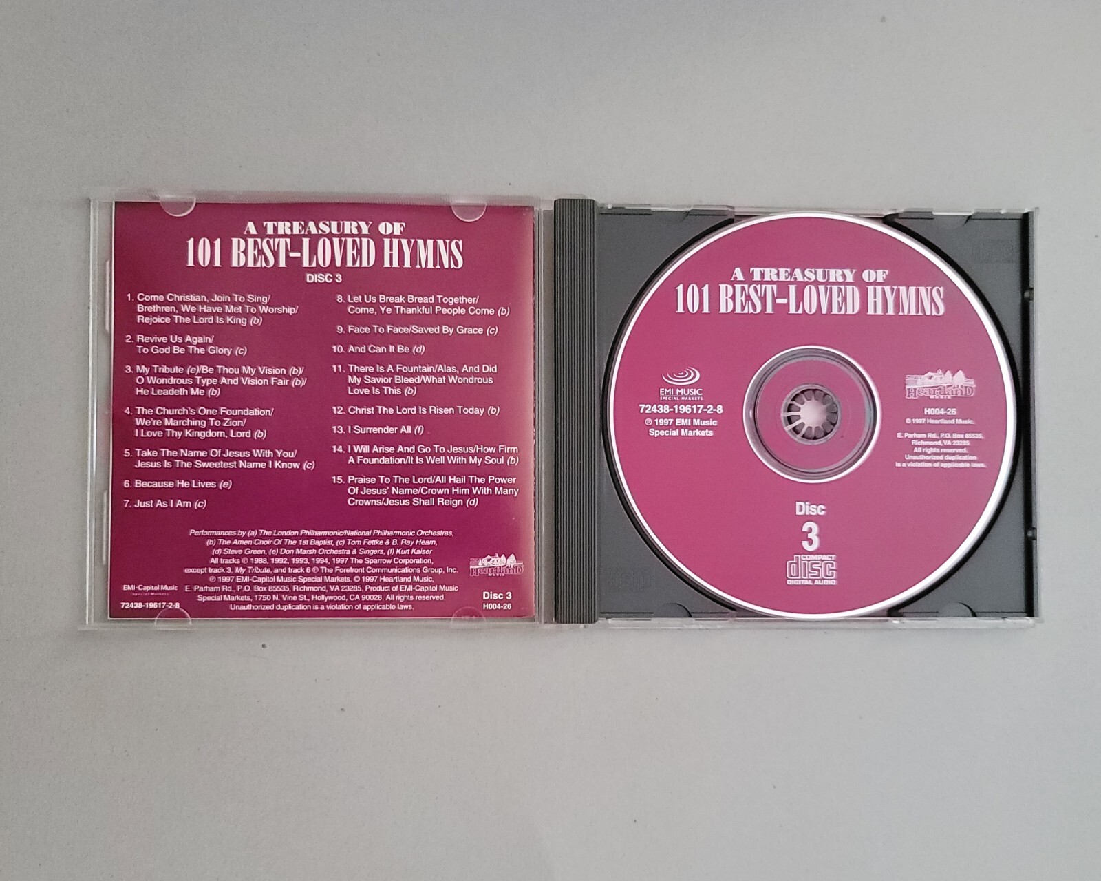 A Treasury Of 101 Best Loved Hymns Disc 3 (CD 1997) | eBay